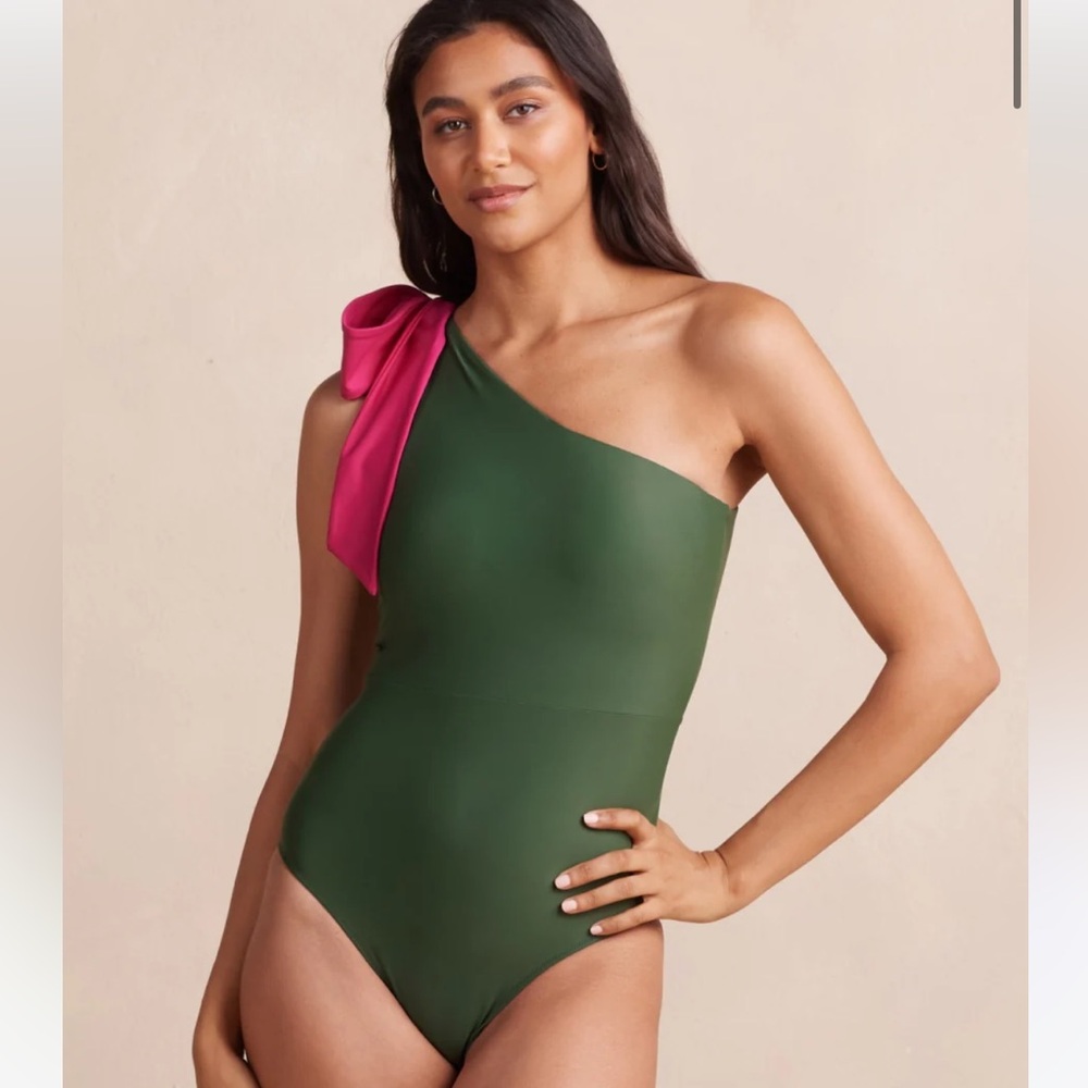 Summersalt The Bow Shoulder Ruched Sidestroke NWT
